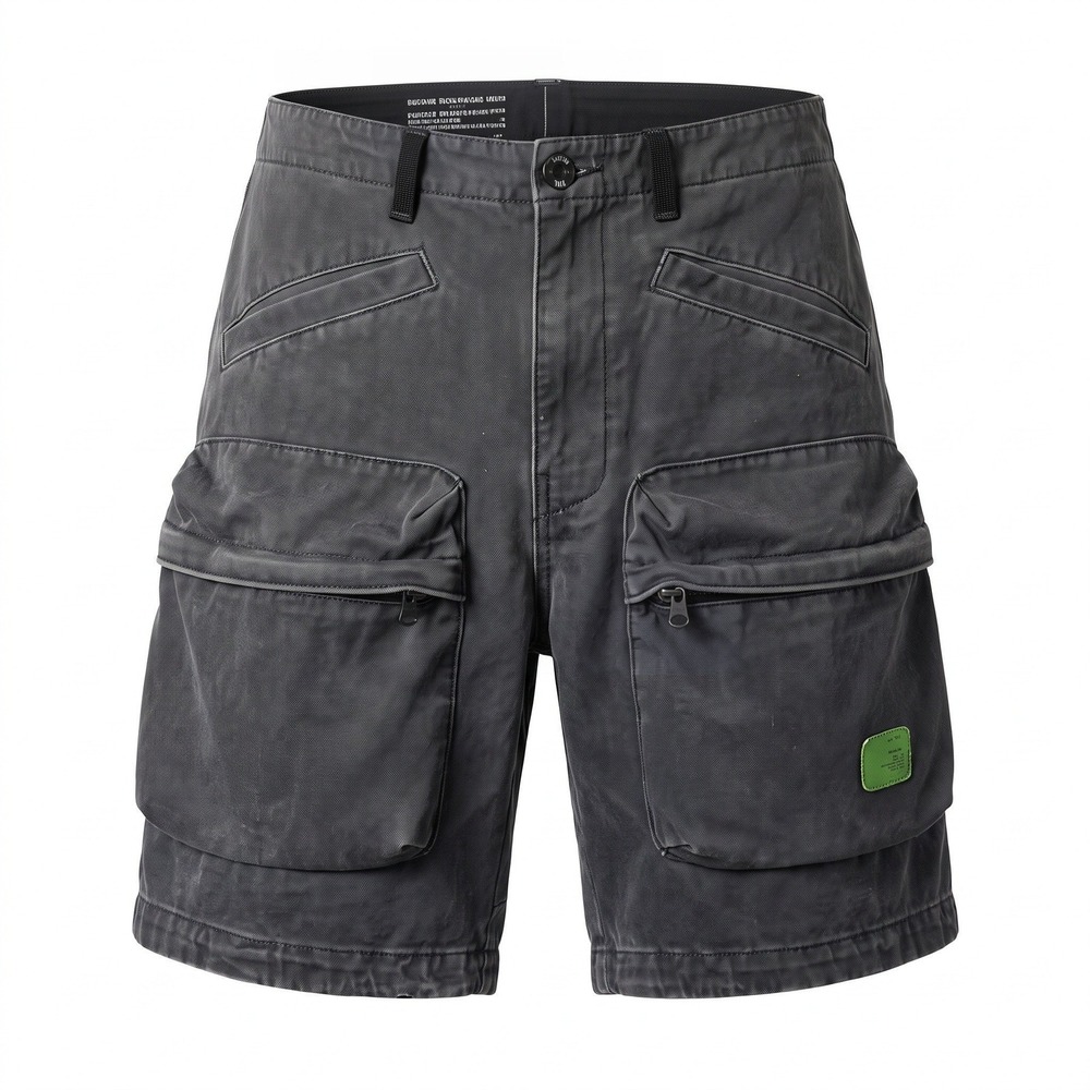 G-Star RAW Cargo Shorts Mens 32 Black 3D Zip Pocket Utility Twill Shorts